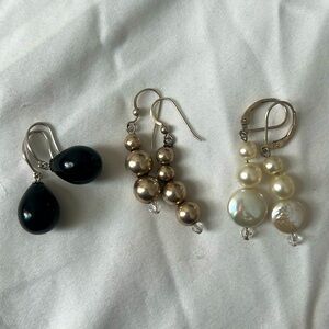 Lot of Sterling Silver dangle earrings